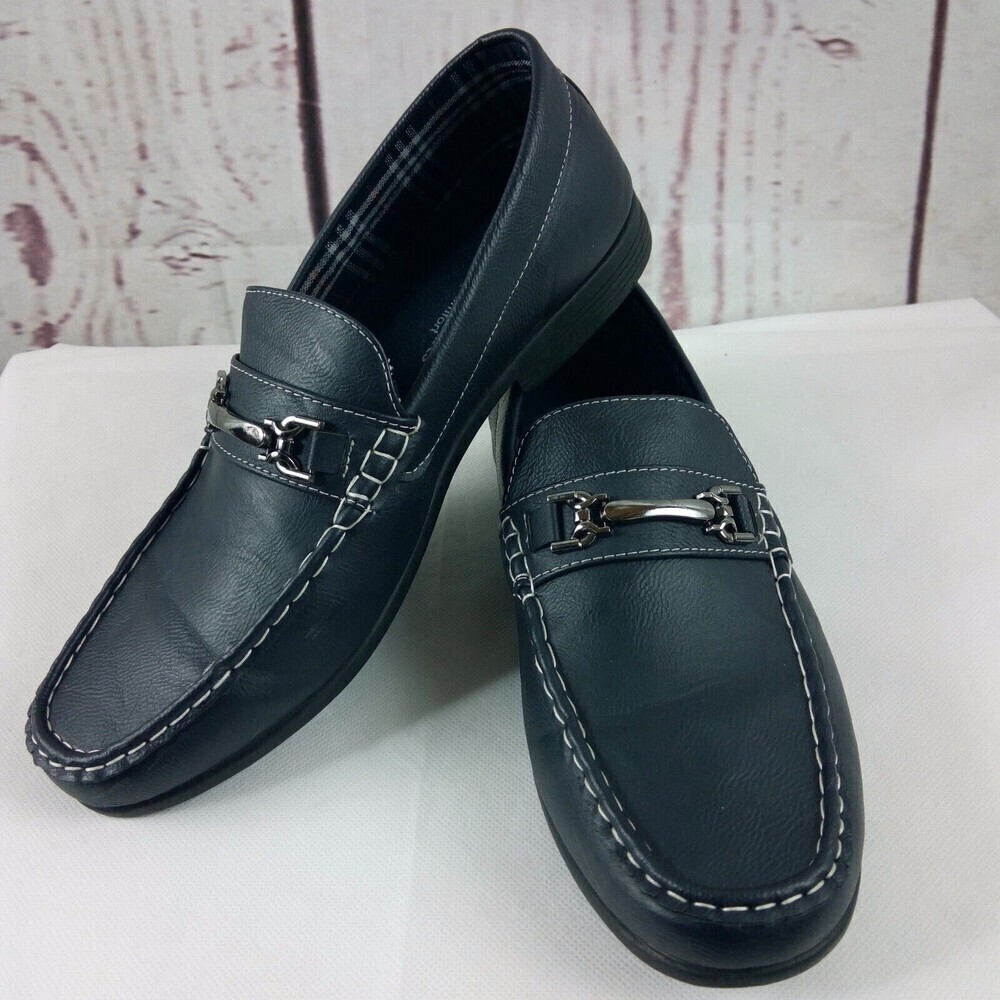 Akademiks Men's Navy Slip On Synthetic Round Toe Casual Dress Shoes 12M